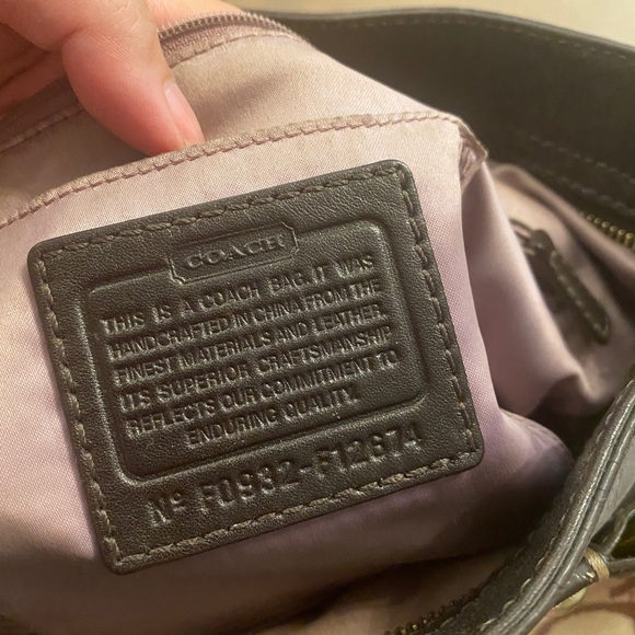 Coach Signature purse Jacquard and Leather - Picture 4 of 4